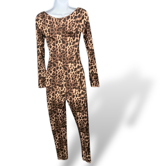 Leopard Full Bodysuit with Scoop neck size Medium - Picture 3 of 5